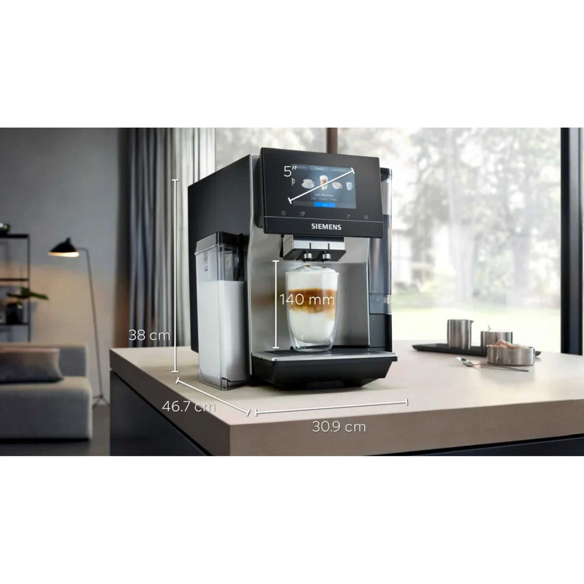 Siemens TQ717GB3 EQ700 Bean To Cup Automatic Coffee Machine - Stainless Steel