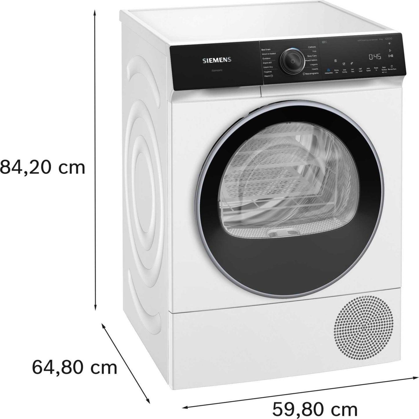 Siemens iQ500 9kg Heat Pump Tumble Dryer - WQ46H2D9GB
