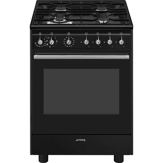 Smeg Concert Classic 60cm Dual Fuel Single Oven Cooker - CX61GMBL