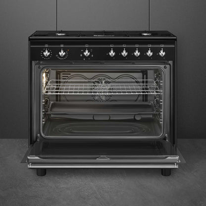 Smeg Concert Classic 90cm Dual Fuel Range Cooker - CX91GMBL