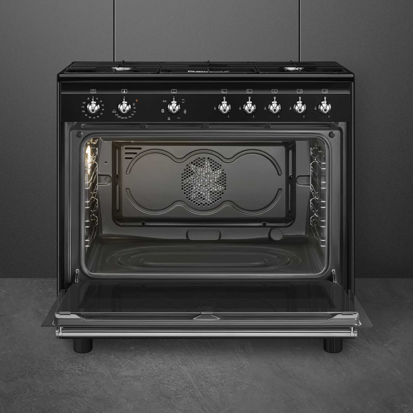 Smeg Concert Classic 90cm Dual Fuel Range Cooker - CX91GMBL