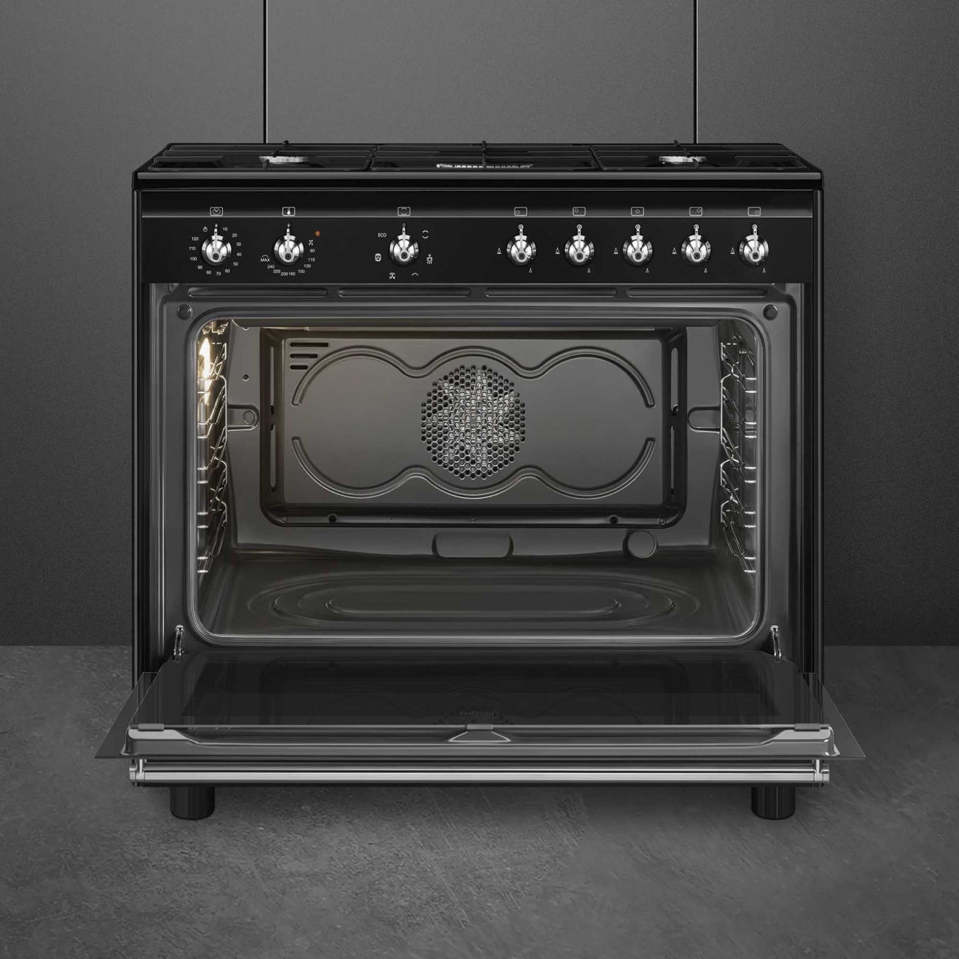 Smeg Concert Classic 90cm Dual Fuel Range Cooker - CX91GMBL