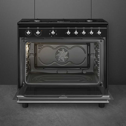 Smeg Concert Classic 90cm Dual Fuel Range Cooker - CX91GMBL