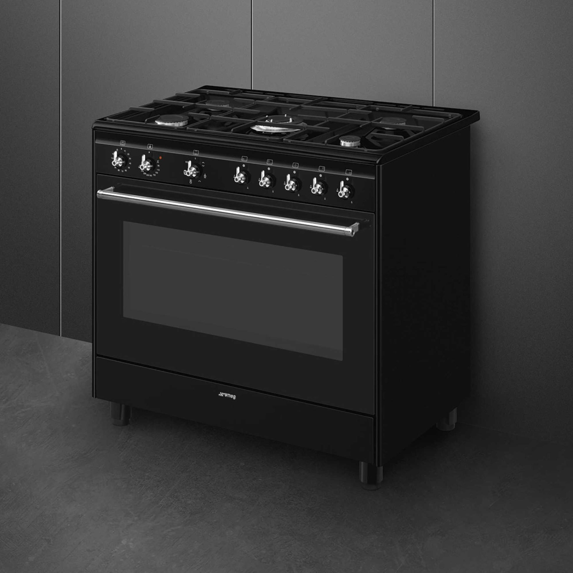 Smeg Concert Classic 90cm Dual Fuel Range Cooker - CX91GMBL