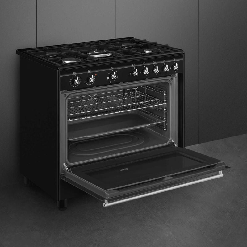Smeg Concert Classic 90cm Dual Fuel Range Cooker - CX91GMBL