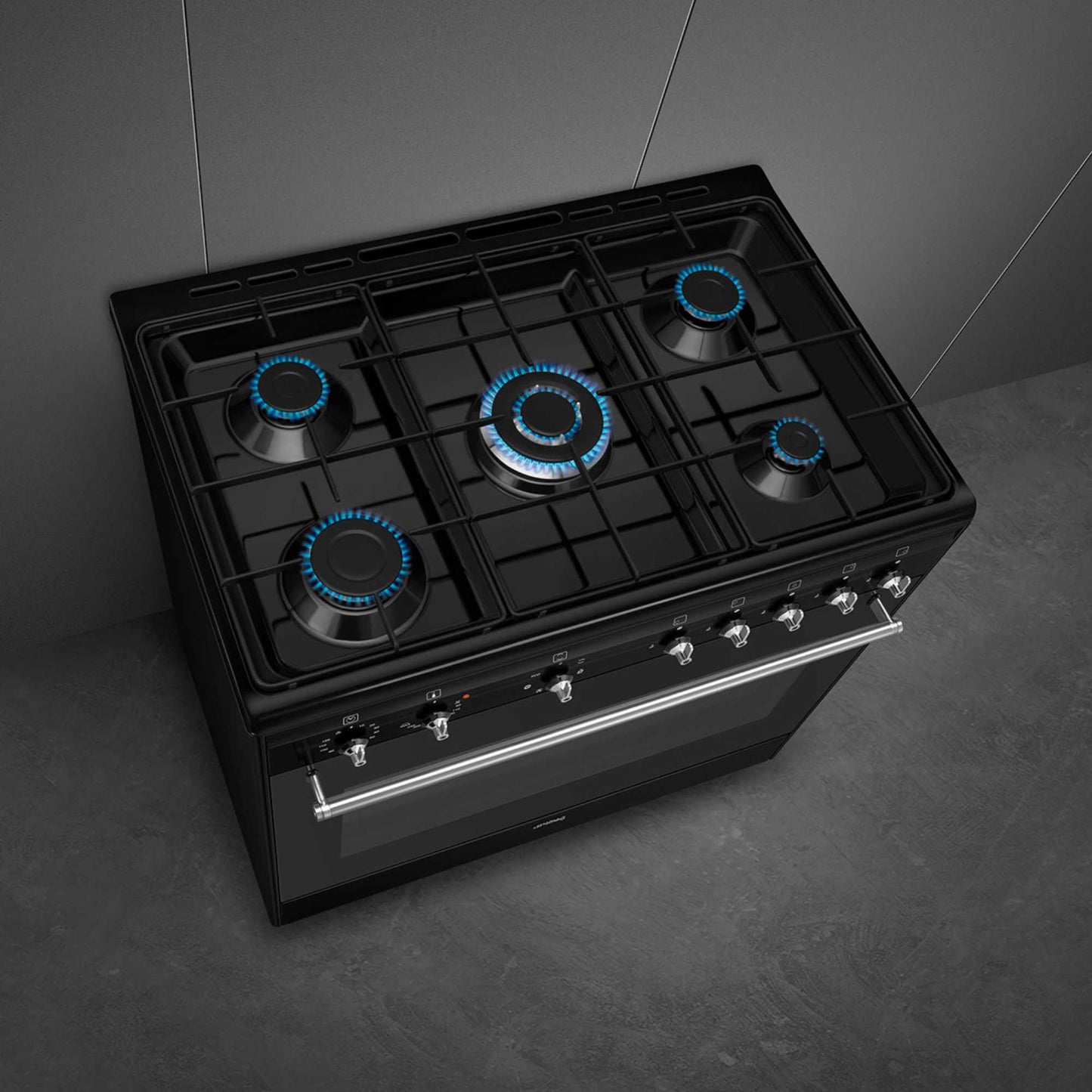 Smeg Concert Classic 90cm Dual Fuel Range Cooker - CX91GMBL