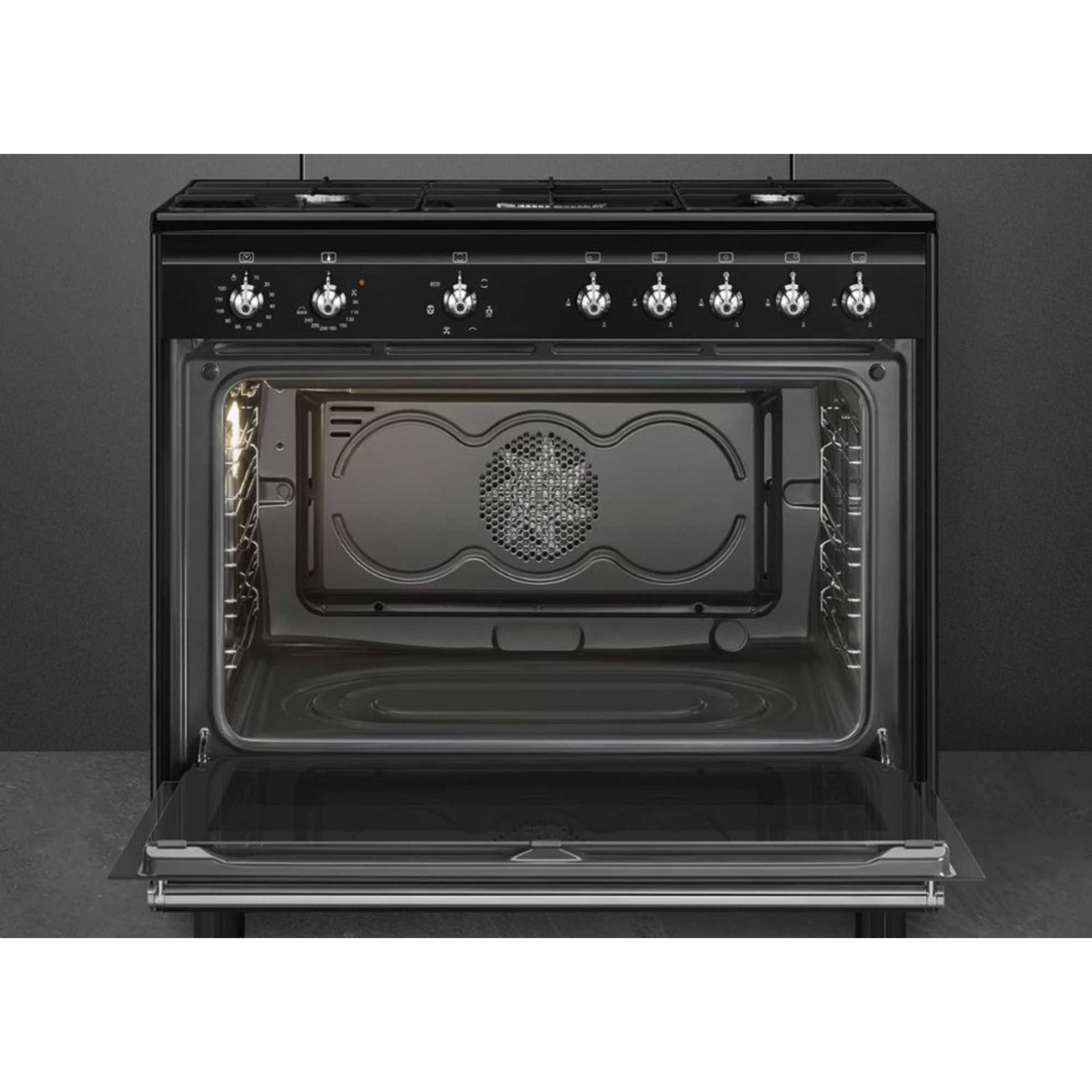 Smeg Concert Classic 90cm Dual Fuel Range Cooker - CX91GMBL