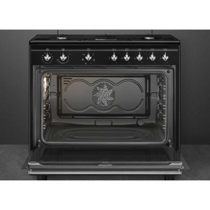 Smeg Concert Classic 90cm Dual Fuel Range Cooker - CX91GMBL
