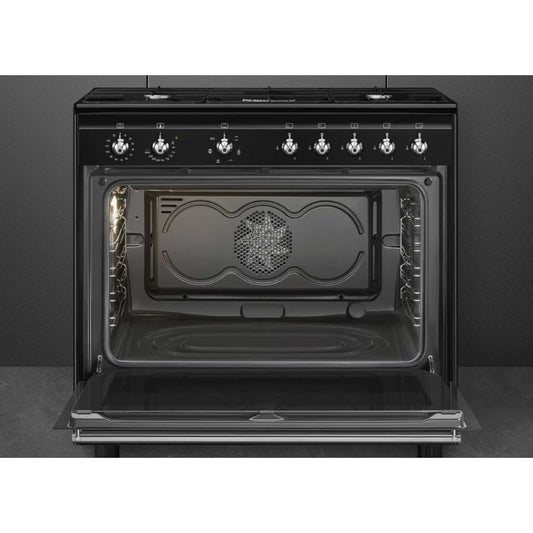 Smeg Concert Classic 90cm Dual Fuel Range Cooker - CX91GMBL