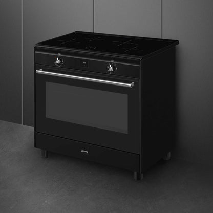 Smeg Concert Classic 90cm Electric Range Cooker - CX91IMBL