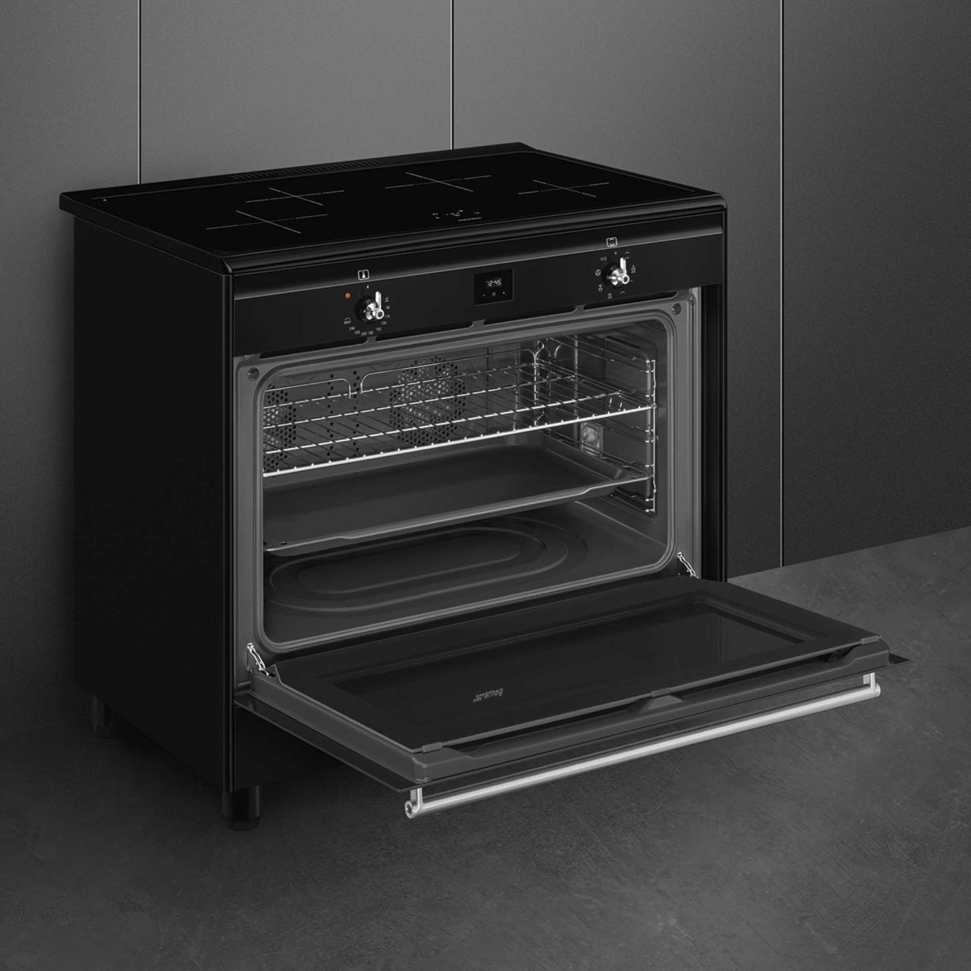 Smeg Concert Classic 90cm Electric Range Cooker - CX91IMBL