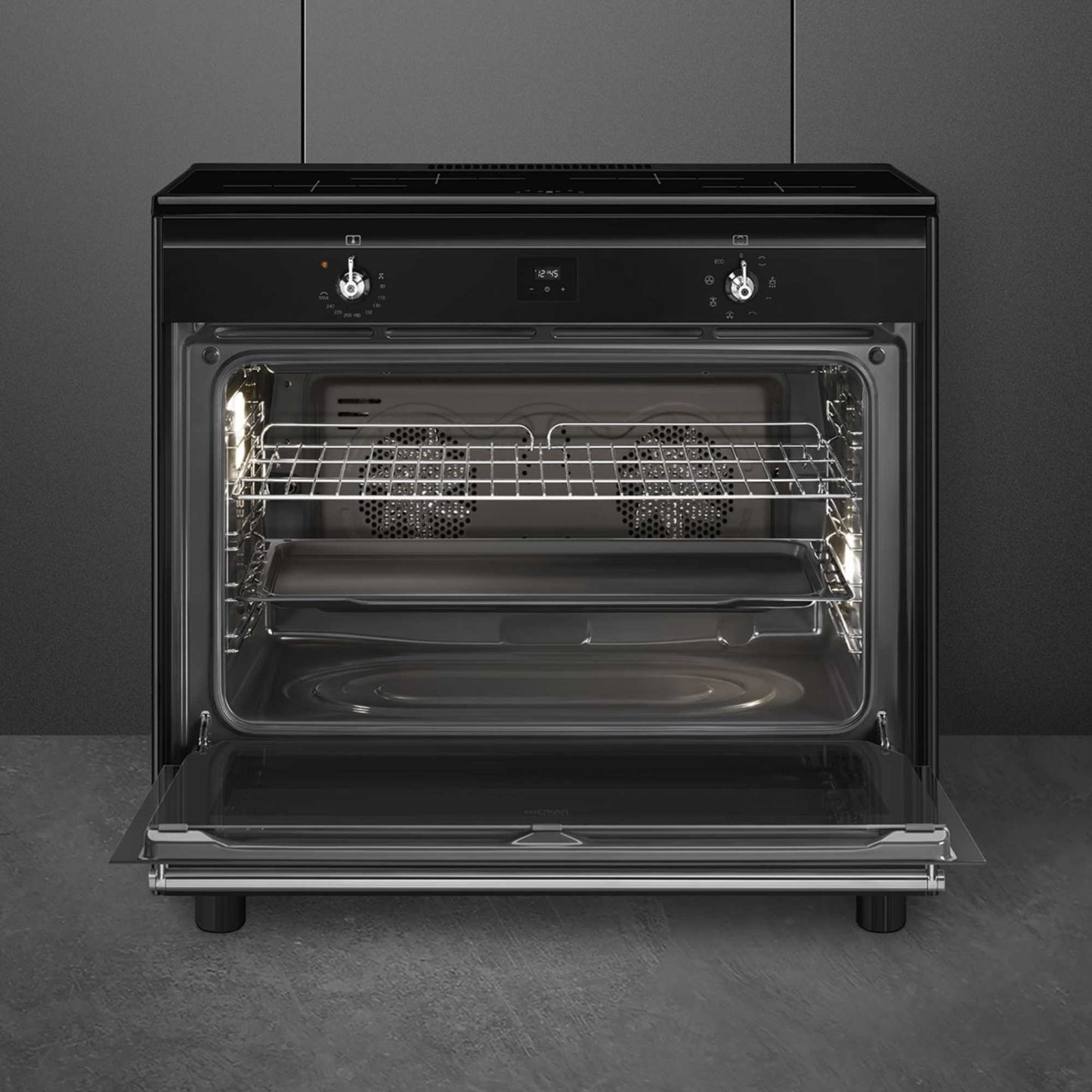 Smeg Concert Classic 90cm Electric Range Cooker - CX91IMBL