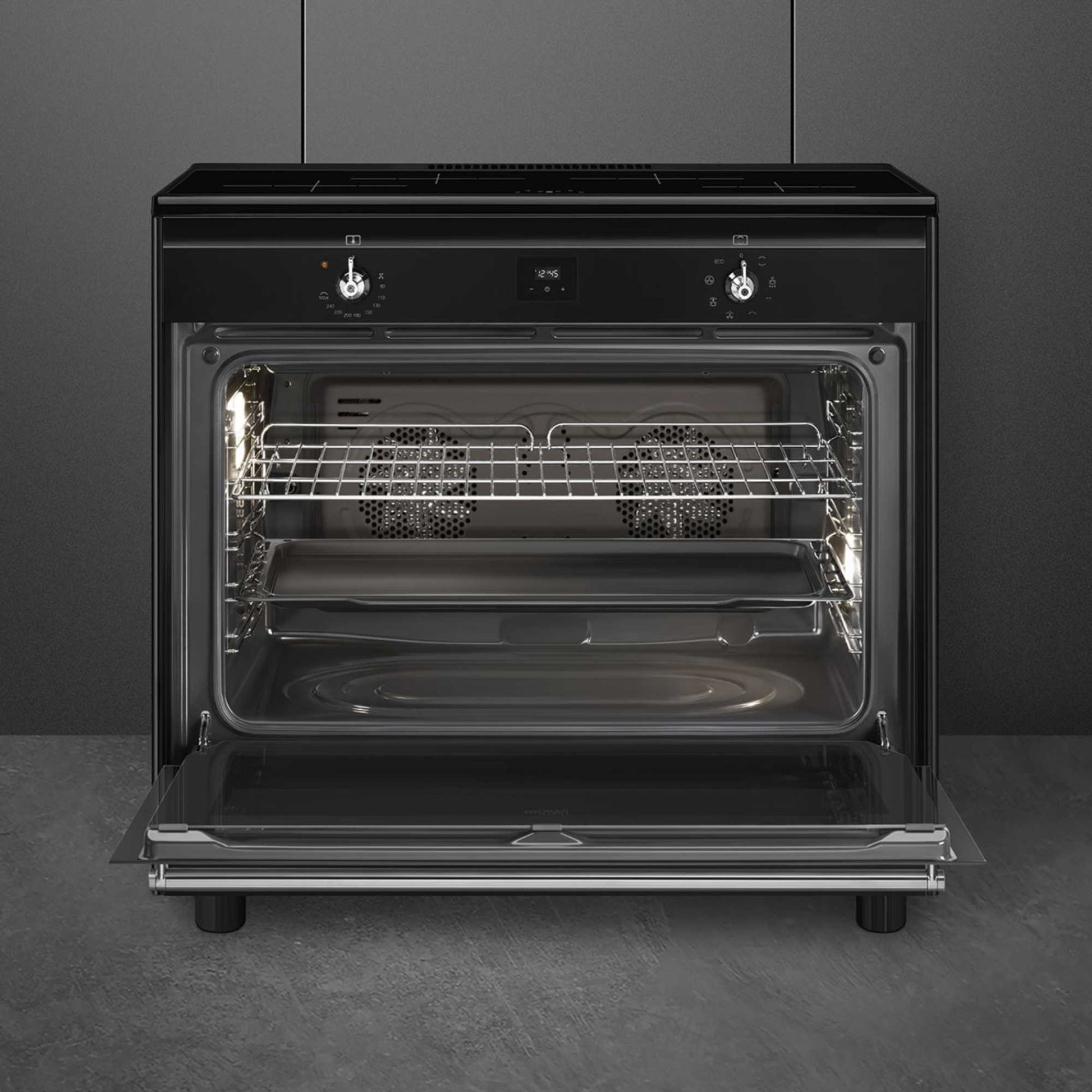 Smeg Concert Classic 90cm Electric Range Cooker - CX91IMBL