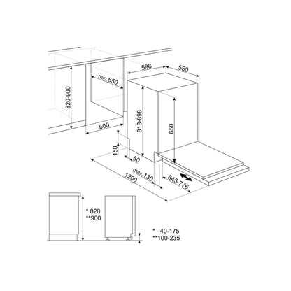 Smeg Universal Design Fully Integrated Full-Sized Dishwasher - DI262D