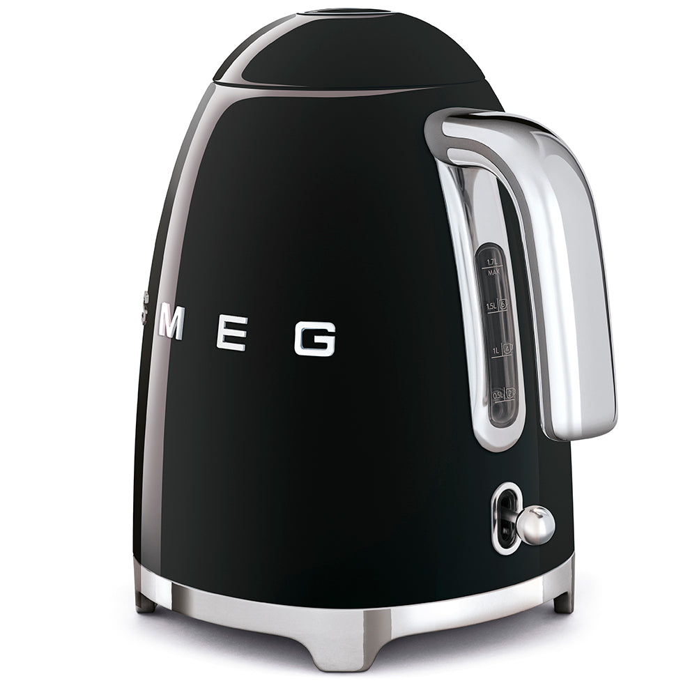 Smeg KLF03BLUK Retro Jug Kettle with 1.7L Capacity & 3000W Power - Black
