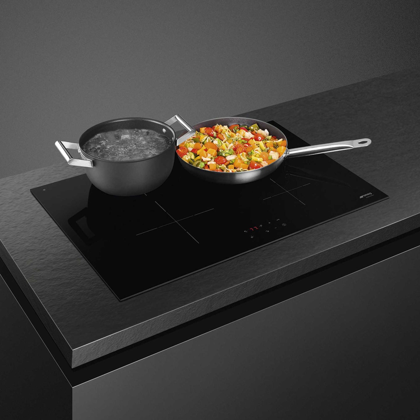 Smeg SI2741D 75cm Induction Hob - Black