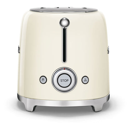 Smeg TSF01CRUK 50's Style 2-Slot Gloss Cream Toaster
