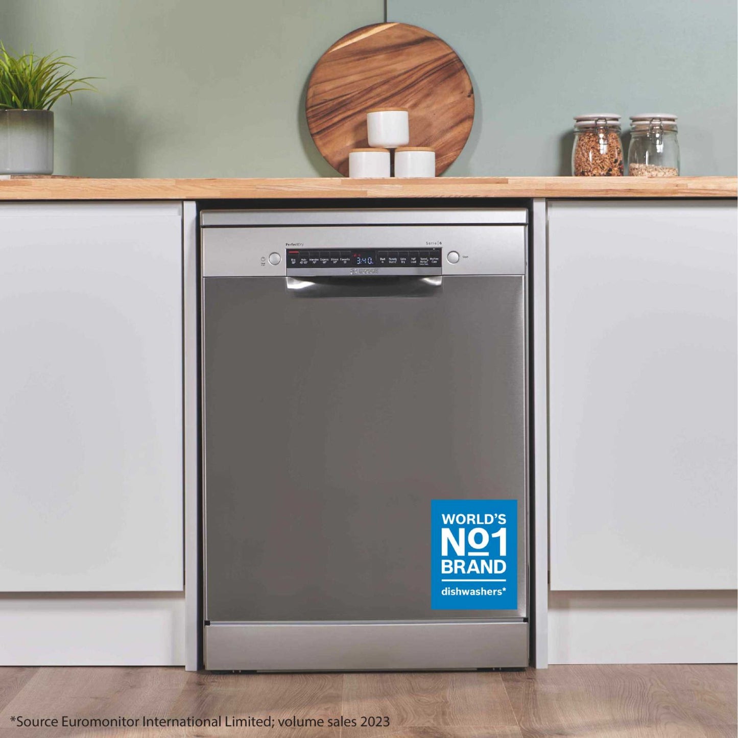 Bosch SMS6ZCI10G Series 6 Smart Dishwasher 14 Place Settings - Silver