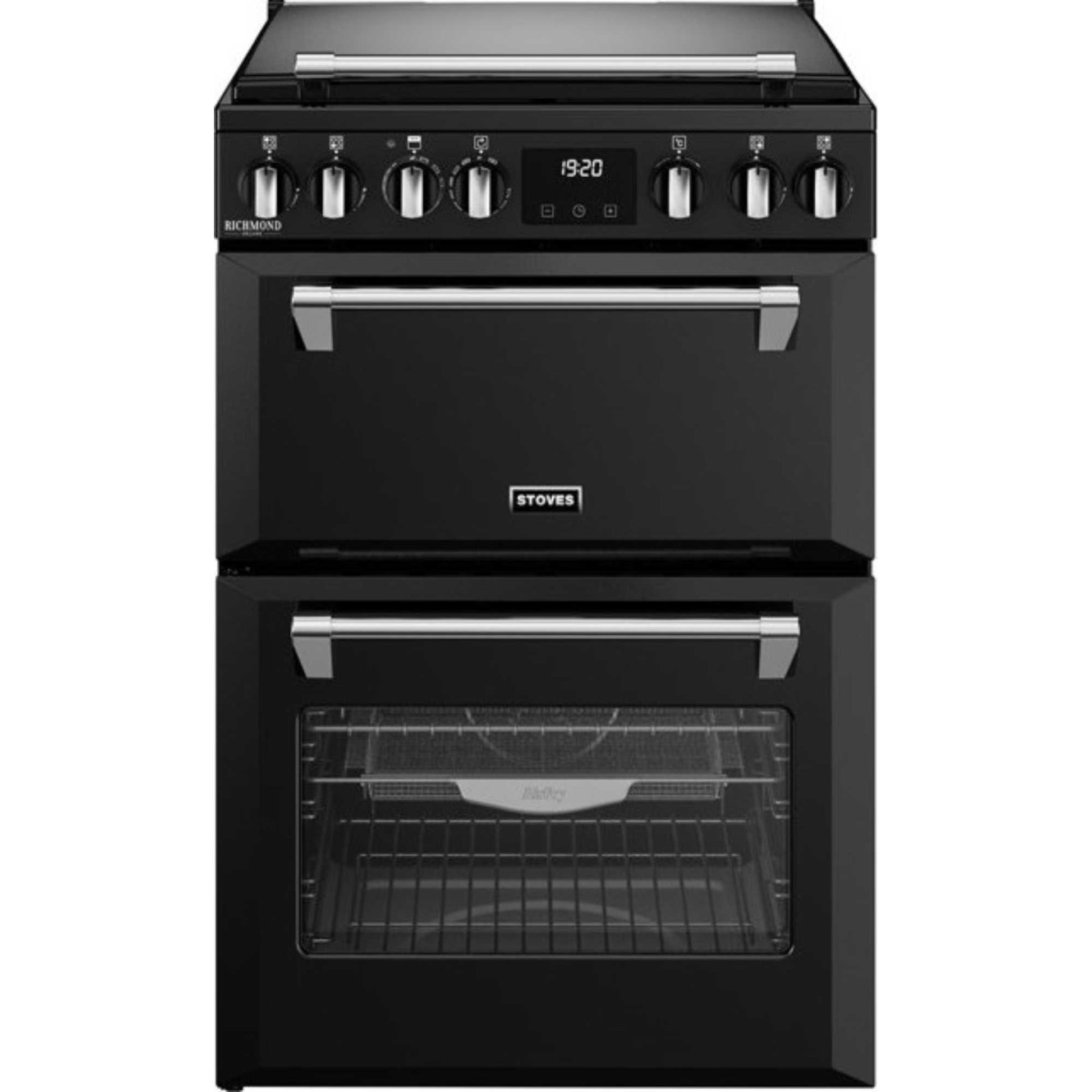 Stoves Richmond Deluxe 60DF 60cm Dual Fuel Double Oven Cooker - DXMRARICH60DFBLK