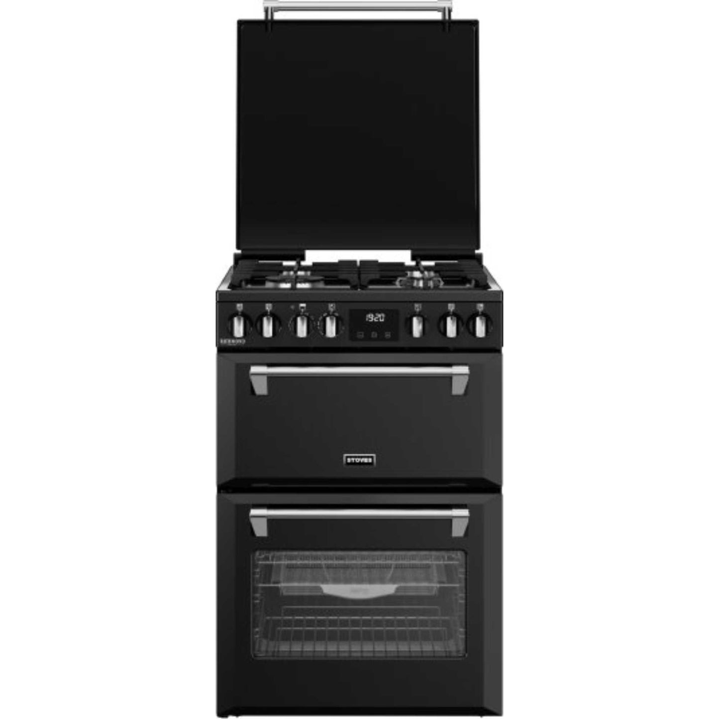 Stoves Richmond Deluxe 60DF 60cm Dual Fuel Double Oven Cooker - DXMRARICH60DFBLK