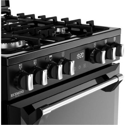 Stoves Richmond Deluxe 60DF 60cm Dual Fuel Double Oven Cooker - DXMRARICH60DFBLK