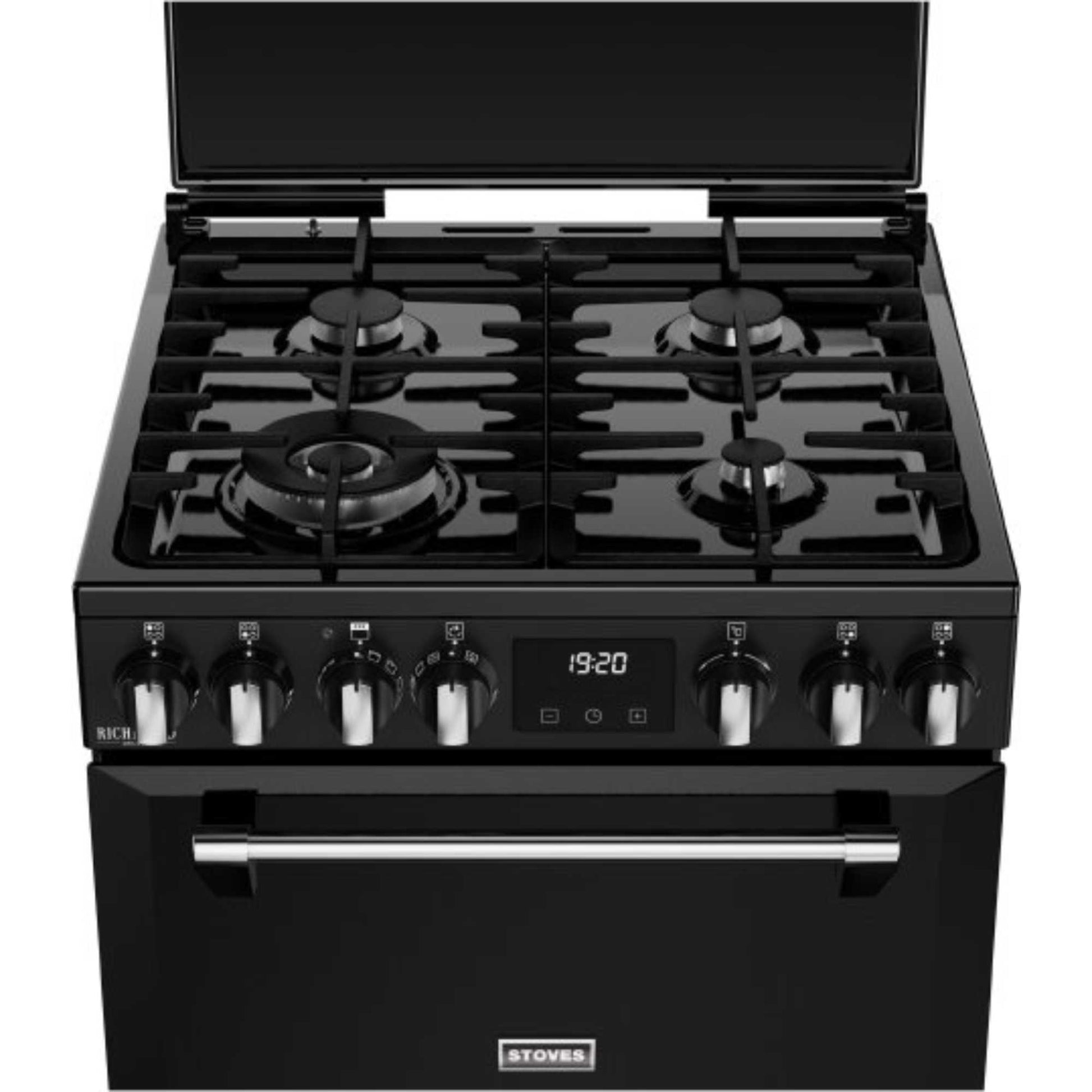 Stoves Richmond Deluxe 60DF 60cm Dual Fuel Double Oven Cooker - DXMRARICH60DFBLK
