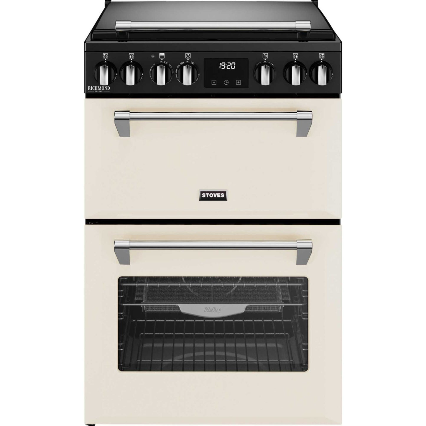Stoves Richmond Deluxe 60DF 60cm Dual Fuel Double Oven Cooker - DXMRARICH60DFCRM
