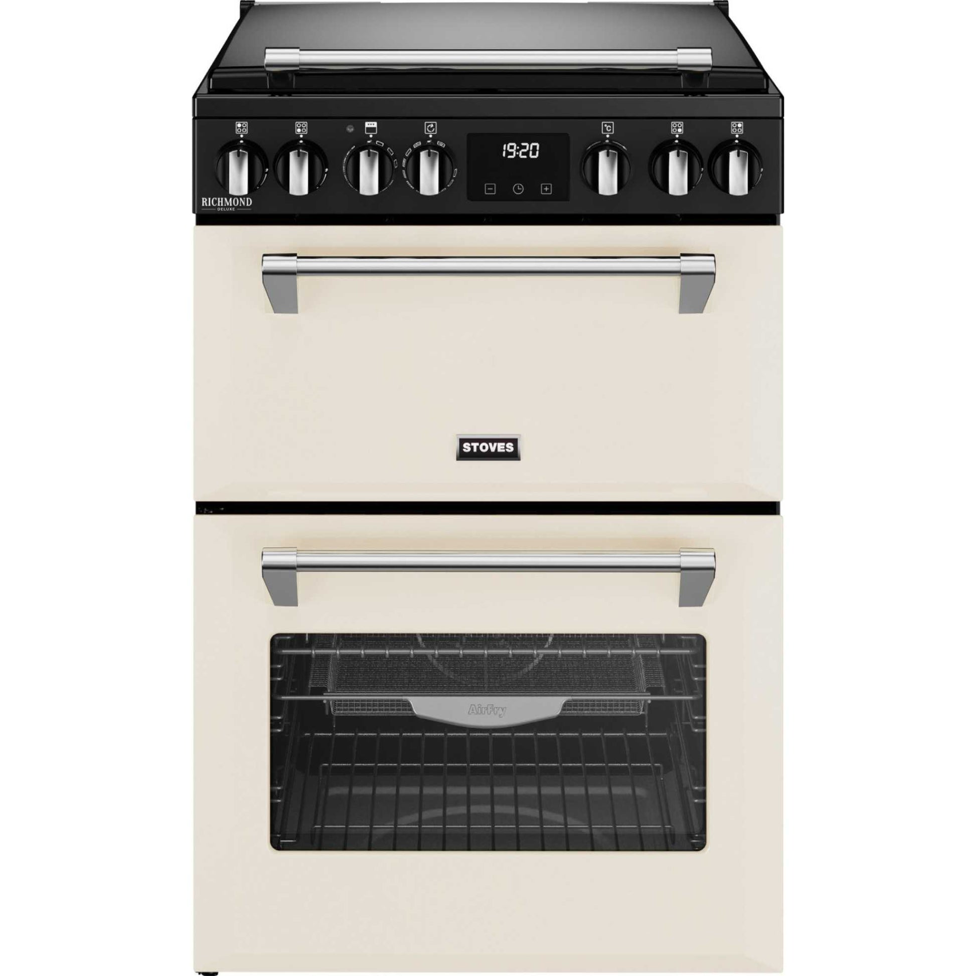 Stoves Richmond Deluxe 60DF 60cm Dual Fuel Double Oven Cooker - DXMRARICH60DFCRM