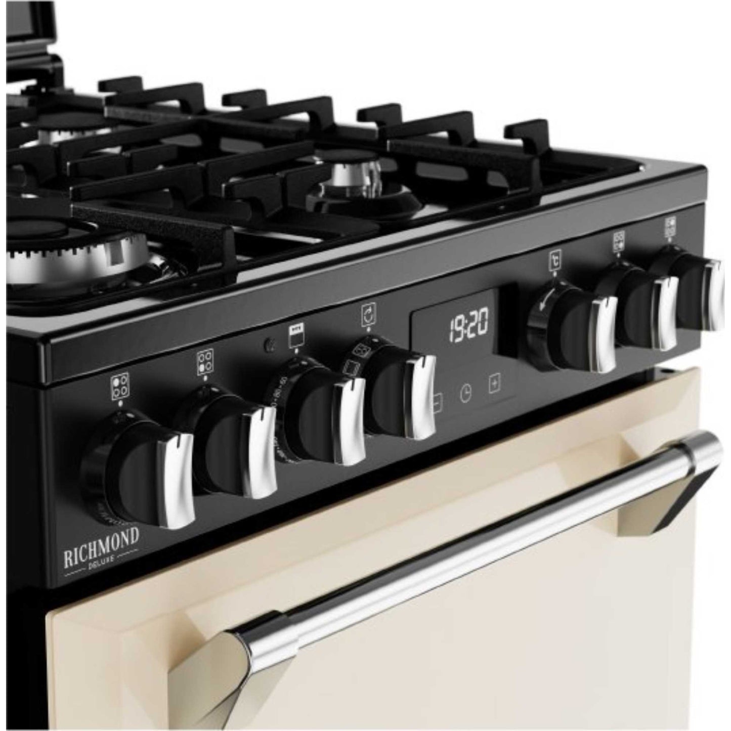Stoves Richmond Deluxe 60DF 60cm Dual Fuel Double Oven Cooker - DXMRARICH60DFCRM
