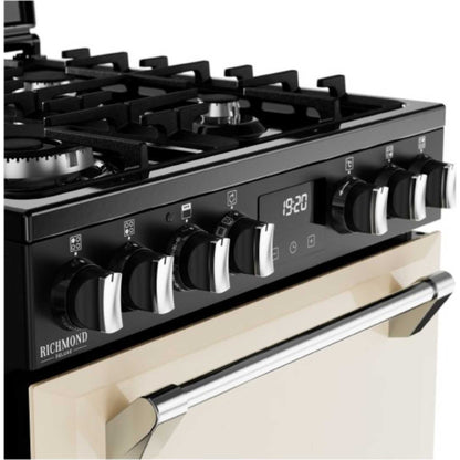 Stoves Richmond Deluxe 60DF 60cm Dual Fuel Double Oven Cooker - DXMRARICH60DFCRM