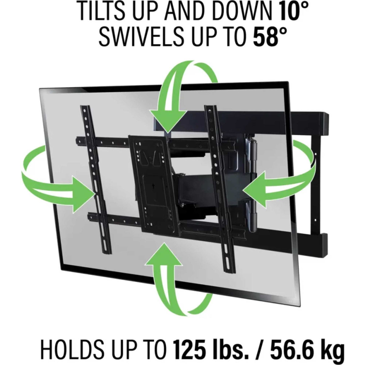 Sanus VLFS820-B2 Superslim Full-Motion TV Mount for 40"-90" TVs up to 57kg