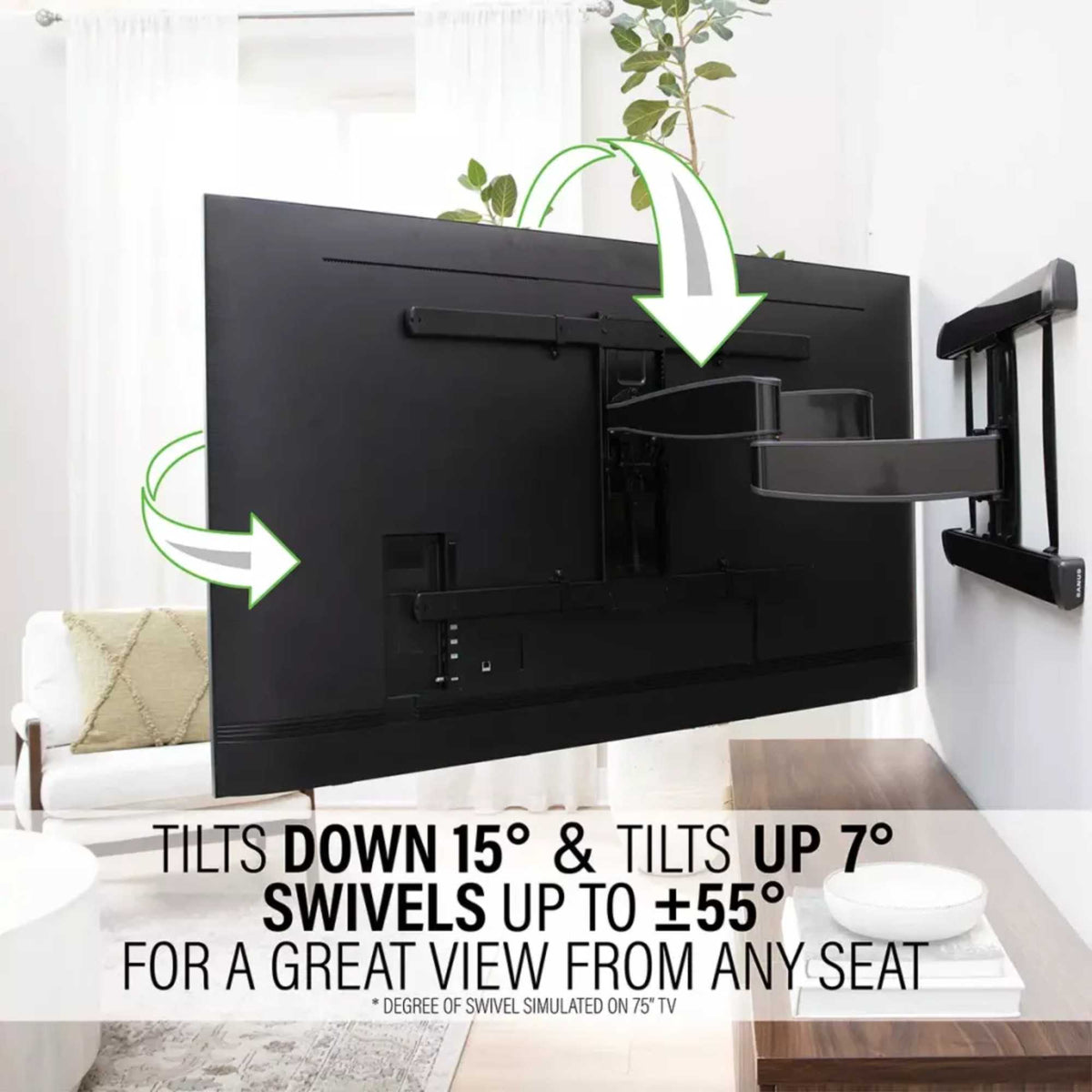 Sanus VXF830-B2 Advanced FluidMotion TV Mount for 65"-100" TVs up to 79kg