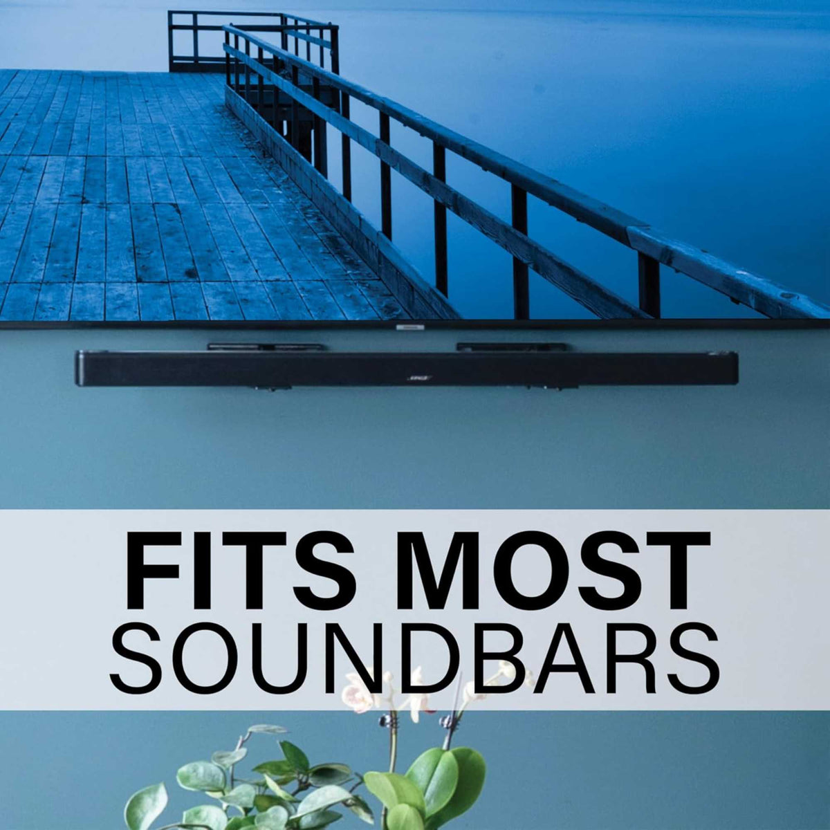 Sanus WSBWM1-B2 Universal Extendable Soundbar Mount - Black
