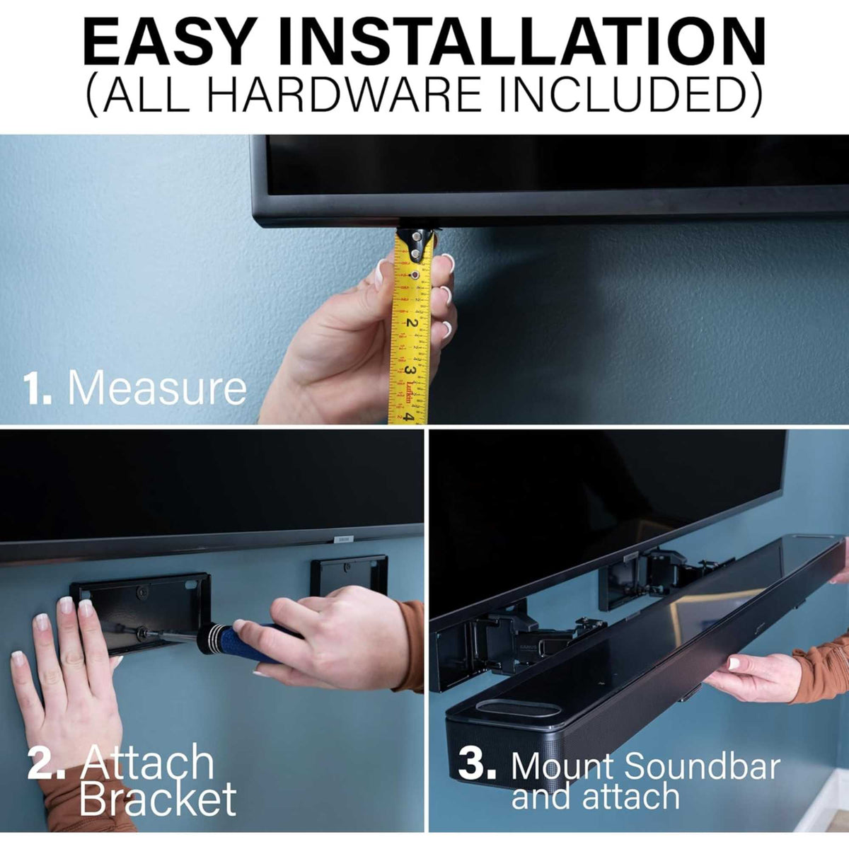 Sanus WSBWM1-B2 Universal Extendable Soundbar Mount - Black
