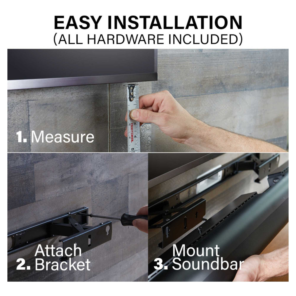 Sanus WSSAWM1 Extendable Soundbar Wall Mount for Sonos Arc - White