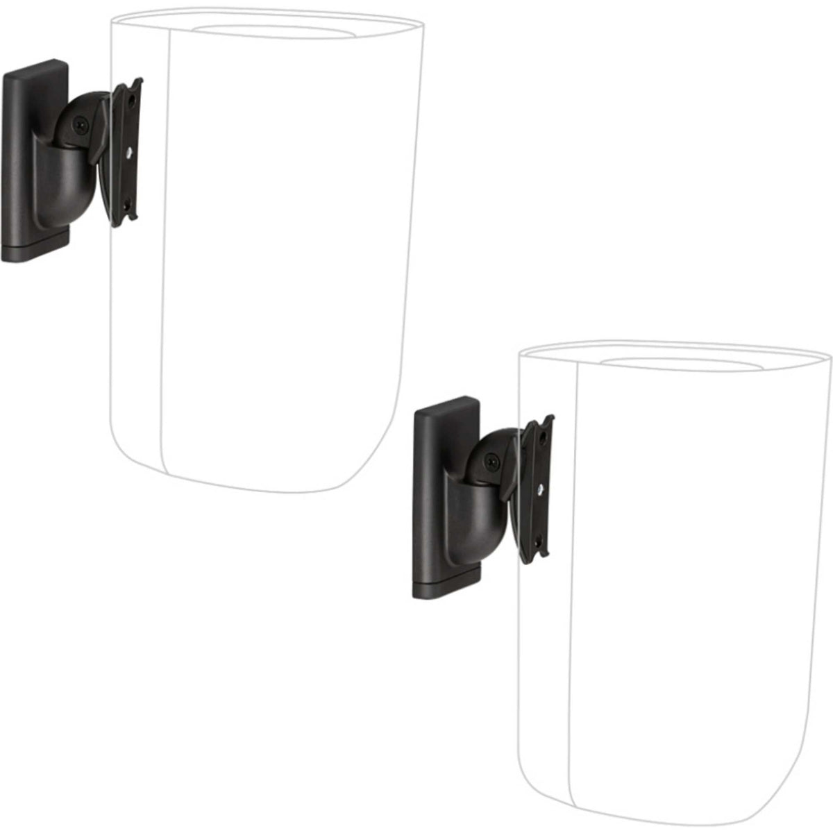 Sanus WSWMU2-B2 Speaker Wall Mounts for Bookshelf Speakers up to 4.5kg - Pair