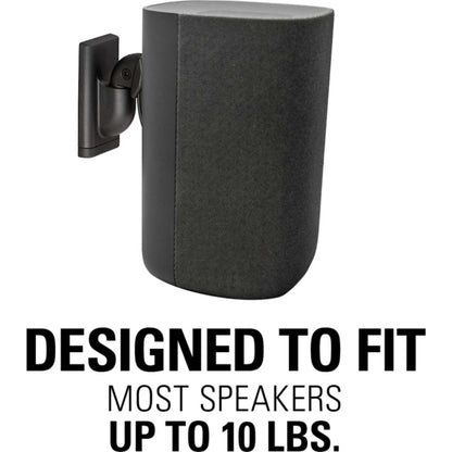 Sanus WSWMU2-B2 Speaker Wall Mounts for Bookshelf Speakers up to 4.5kg - Pair