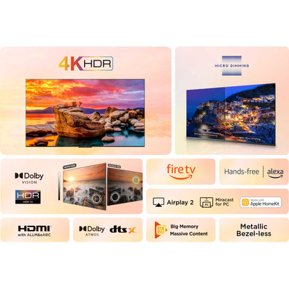 TCL PF650K 50" 4K HDR PRO Smart Fire TV with Freely - 50PF650K