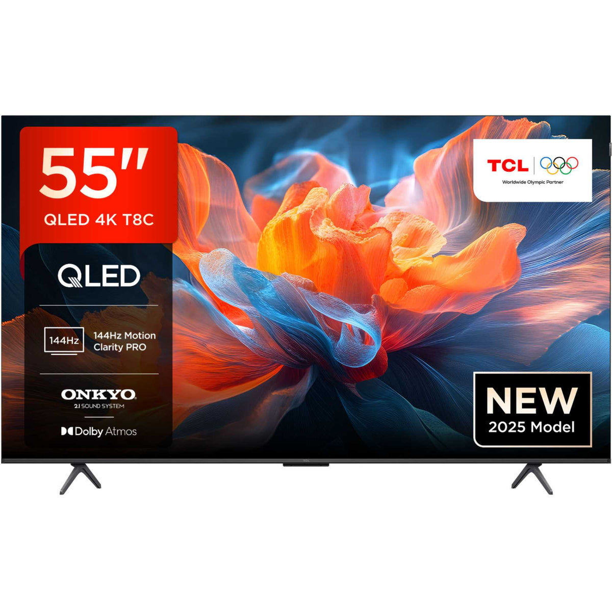 TCL 55T8C-UK 55" 4K QLED HDR PRO Smart TV - 55T8CUK