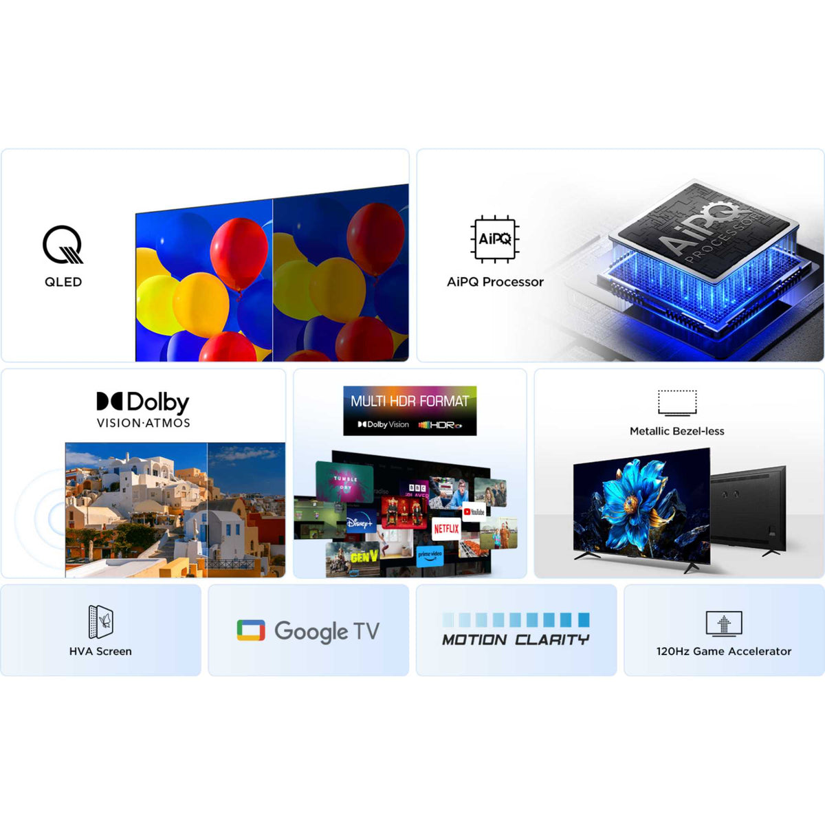 TCL P7K-UK 75" 4K Smart QLED Google TV - 75P7KUK