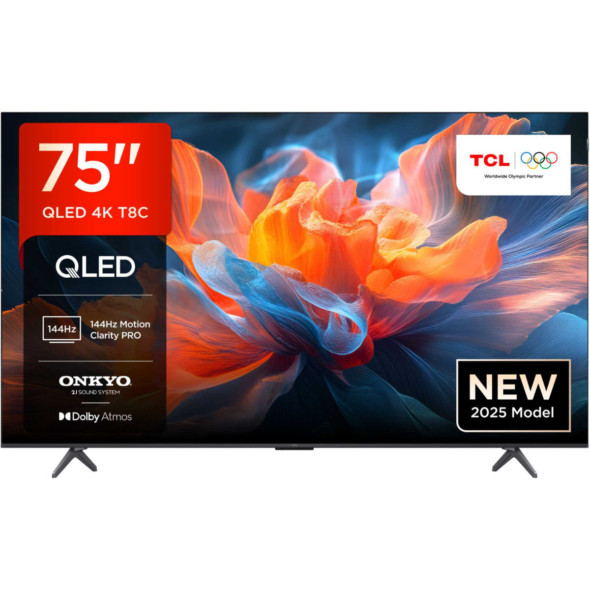 TCL 75T8C-UK 75" 4K QLED HDR PRO Smart TV - 75T8CUK