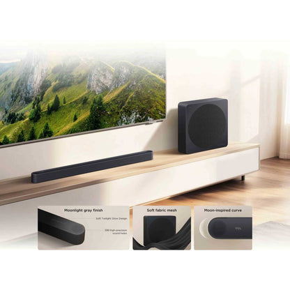 TCL A65K Design Series Soundbar with Wireless Subwoofer - Black
