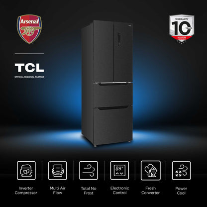 TCL American Style Fridge Freezer 50/50 Total No Frost - Black - RP320FBE0UK