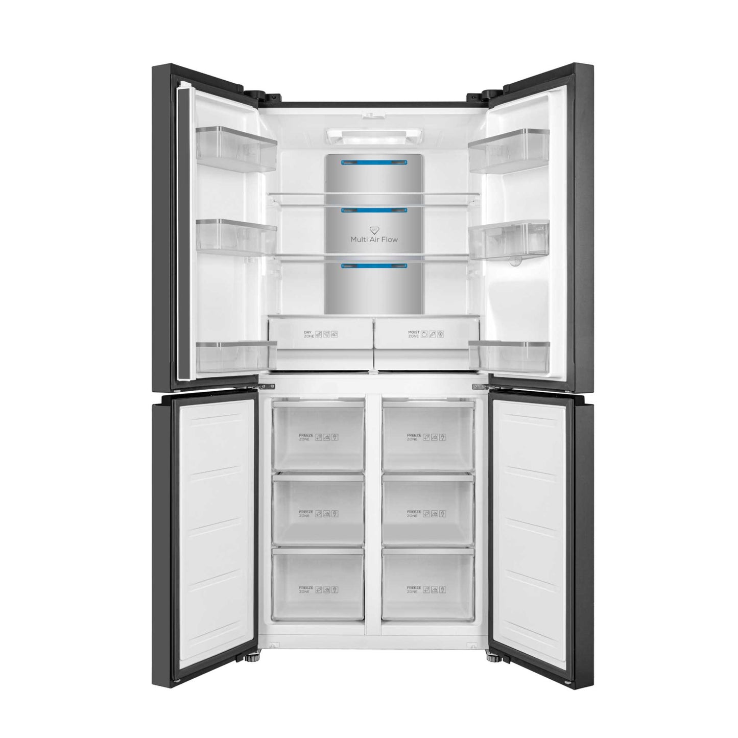 TCL American Style Fridge Freezer 50/50 Total No Frost - Quartz Grey - RP466CXE1UK