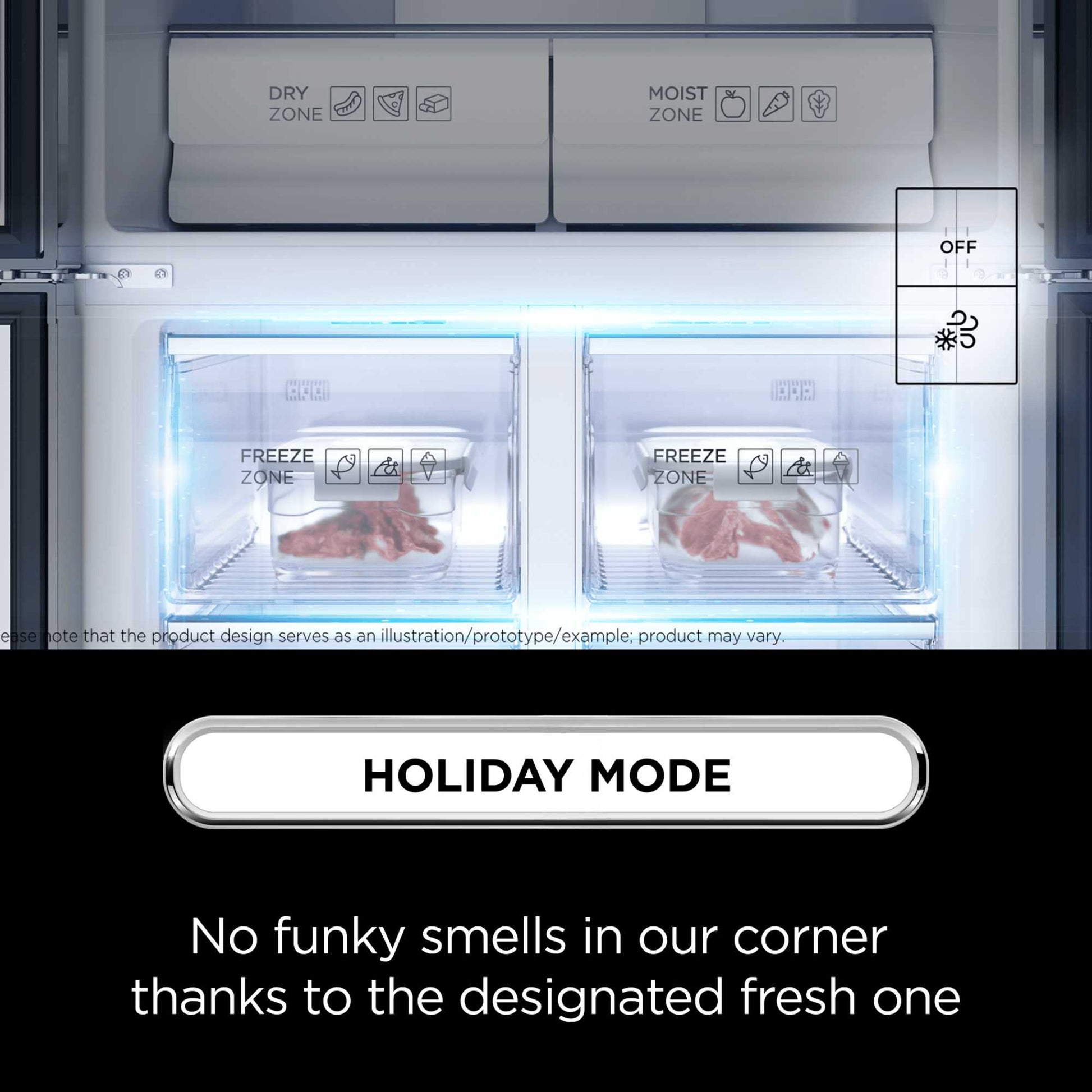 TCL American Style Fridge Freezer 50/50 Total No Frost - Quartz Grey - RP466CXE1UK