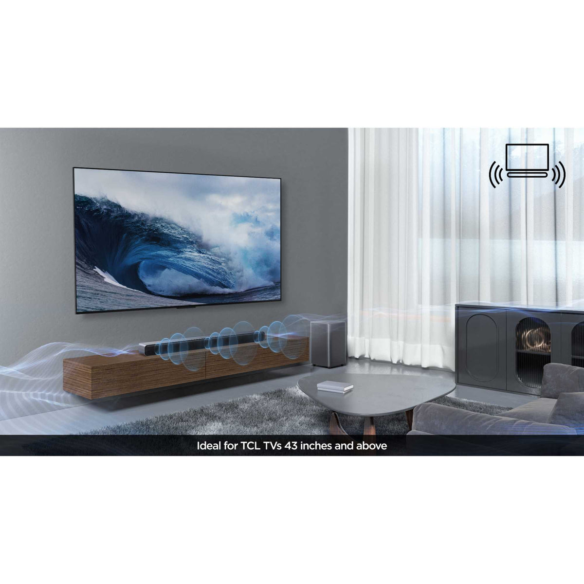 TCL S55HK 2.1 Channel Wireless Soundbar with Dolby Atmos & DTS Virtual:X