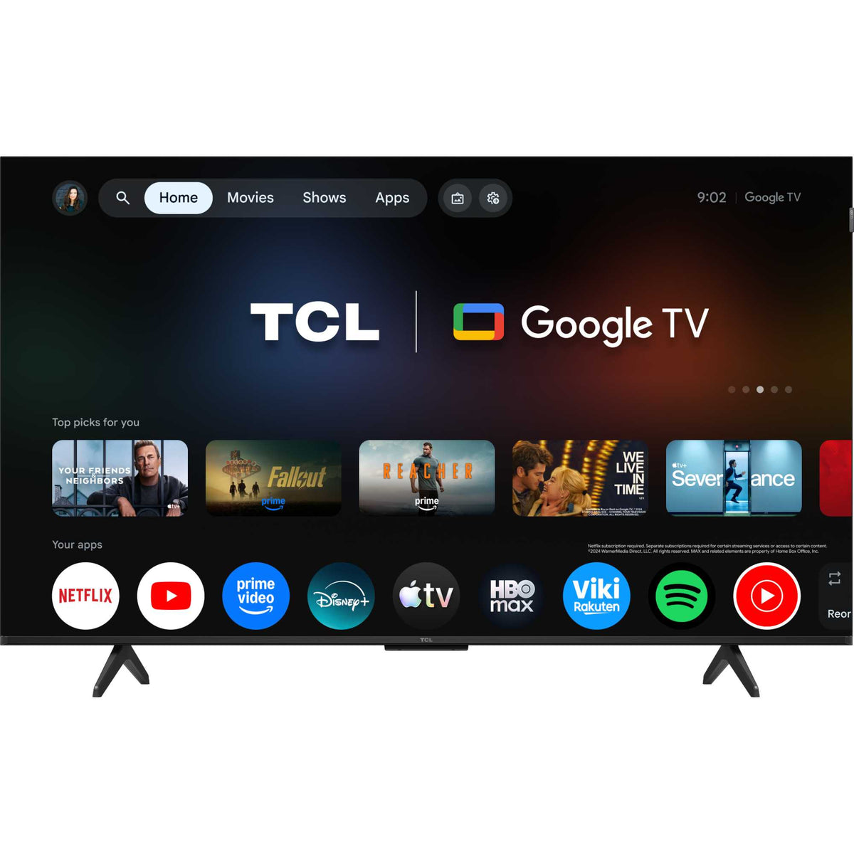 TCL P7L 50" 4K Smart QLED Google AI TV - 50P7L-UK