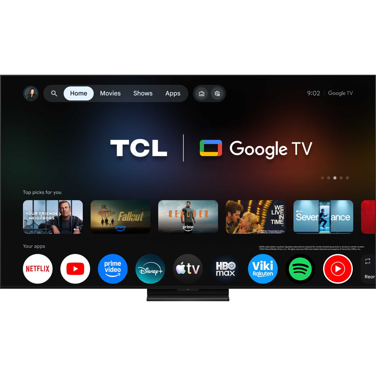 TCL A400U 98" 4K Ultra HD QD-Mini LED HDR Smart TV - 98A400U-UK