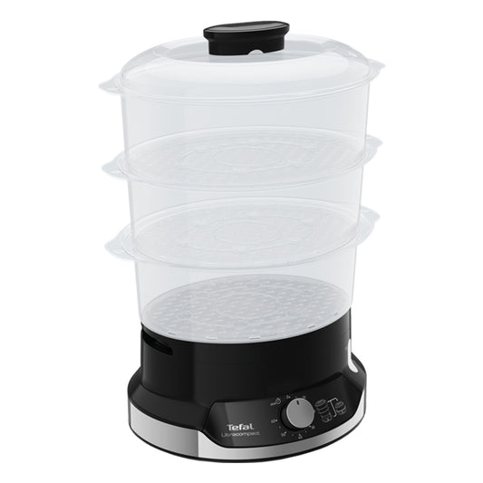 ULTRA COMPACT V2 3 TIER STEAMER BLACK/STAINLESS