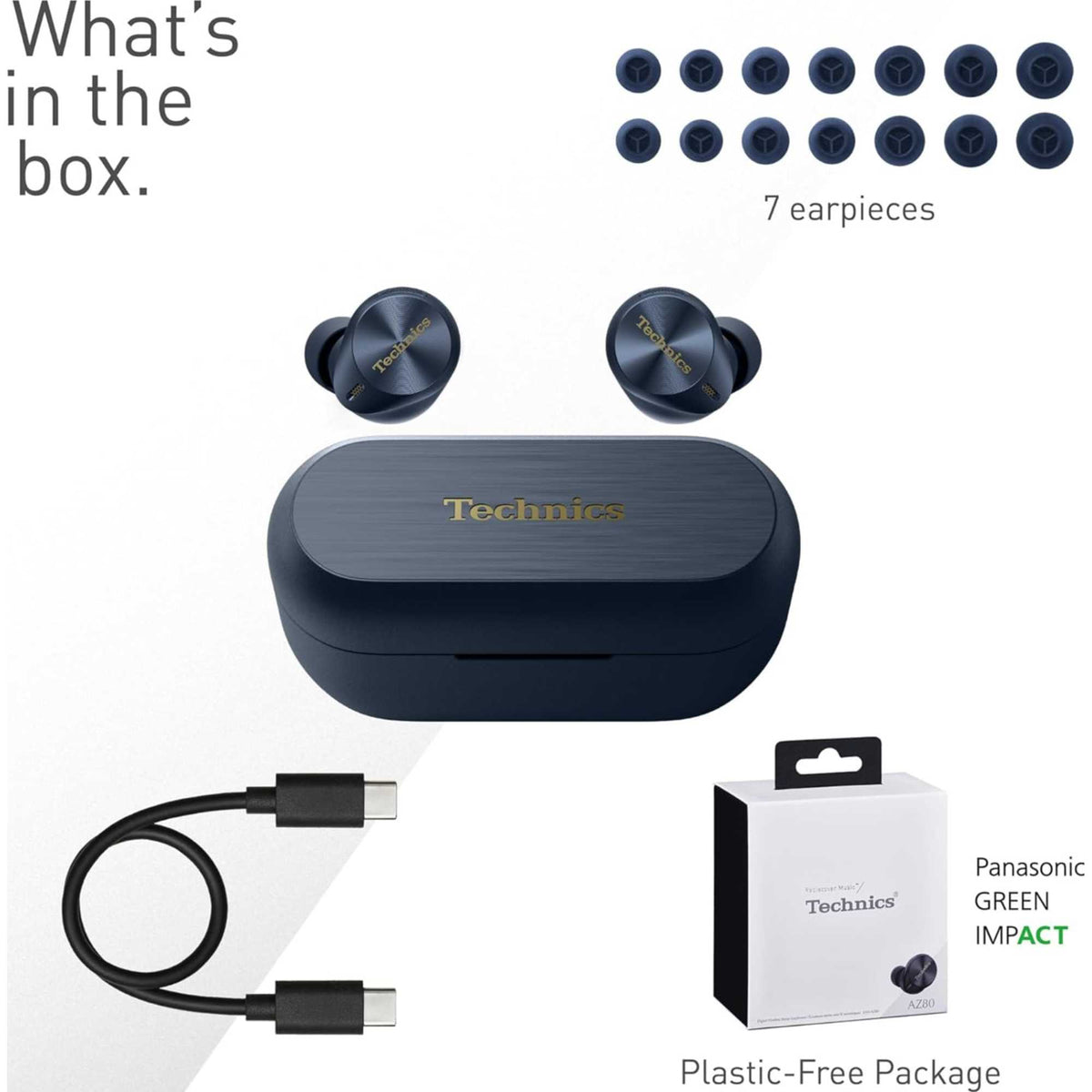 Technics EAHAZ80EA Wireless Earbuds with Noise Cancelling